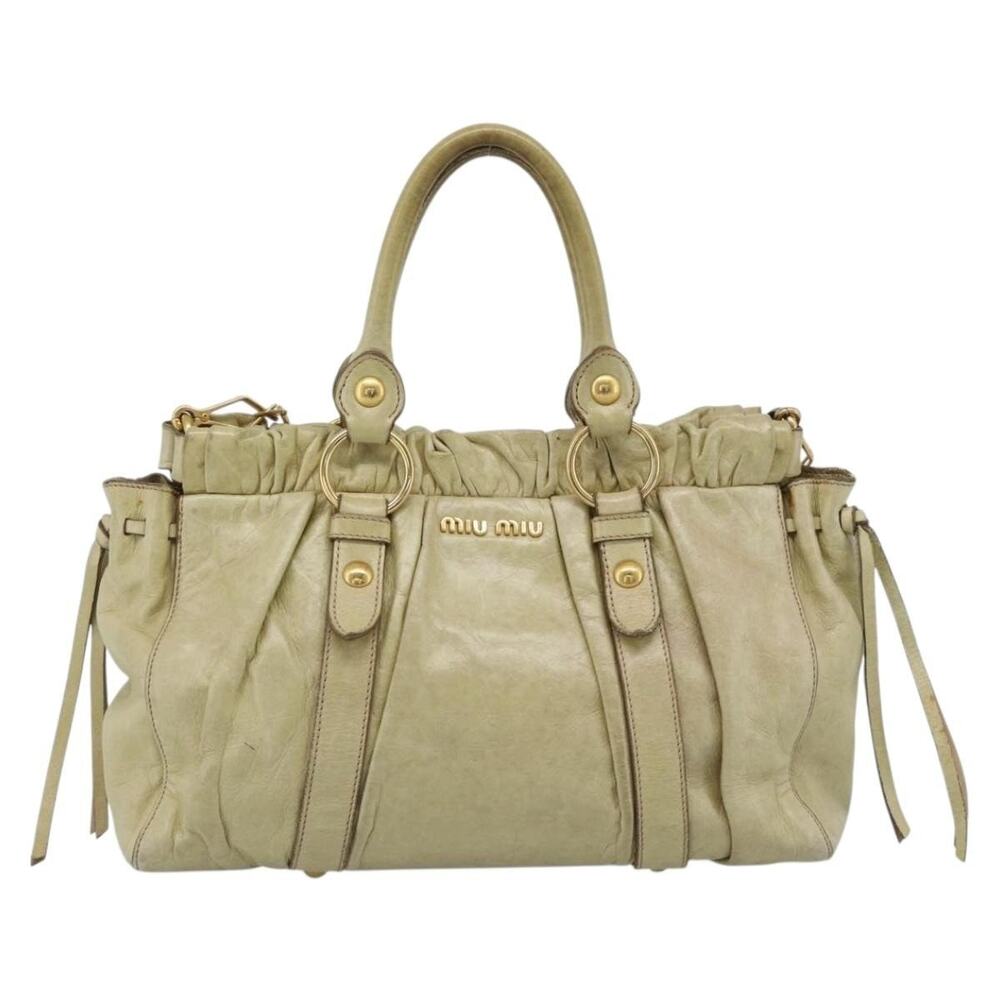 Miu Miu Matelasse Handbag Beige